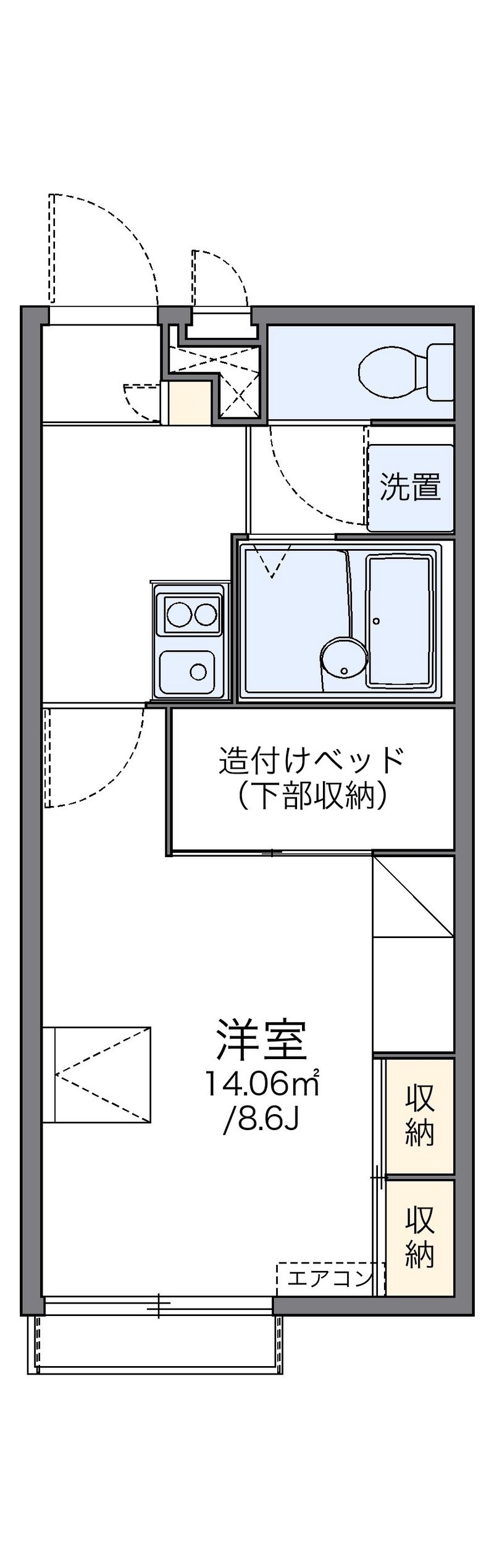 レオパレス歩 間取図