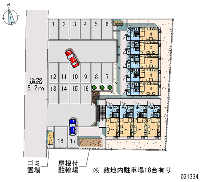 レオパレス鉢の木館 月極駐車場