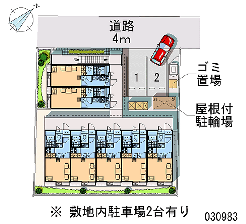 レオパレスアネシス 月極駐車場