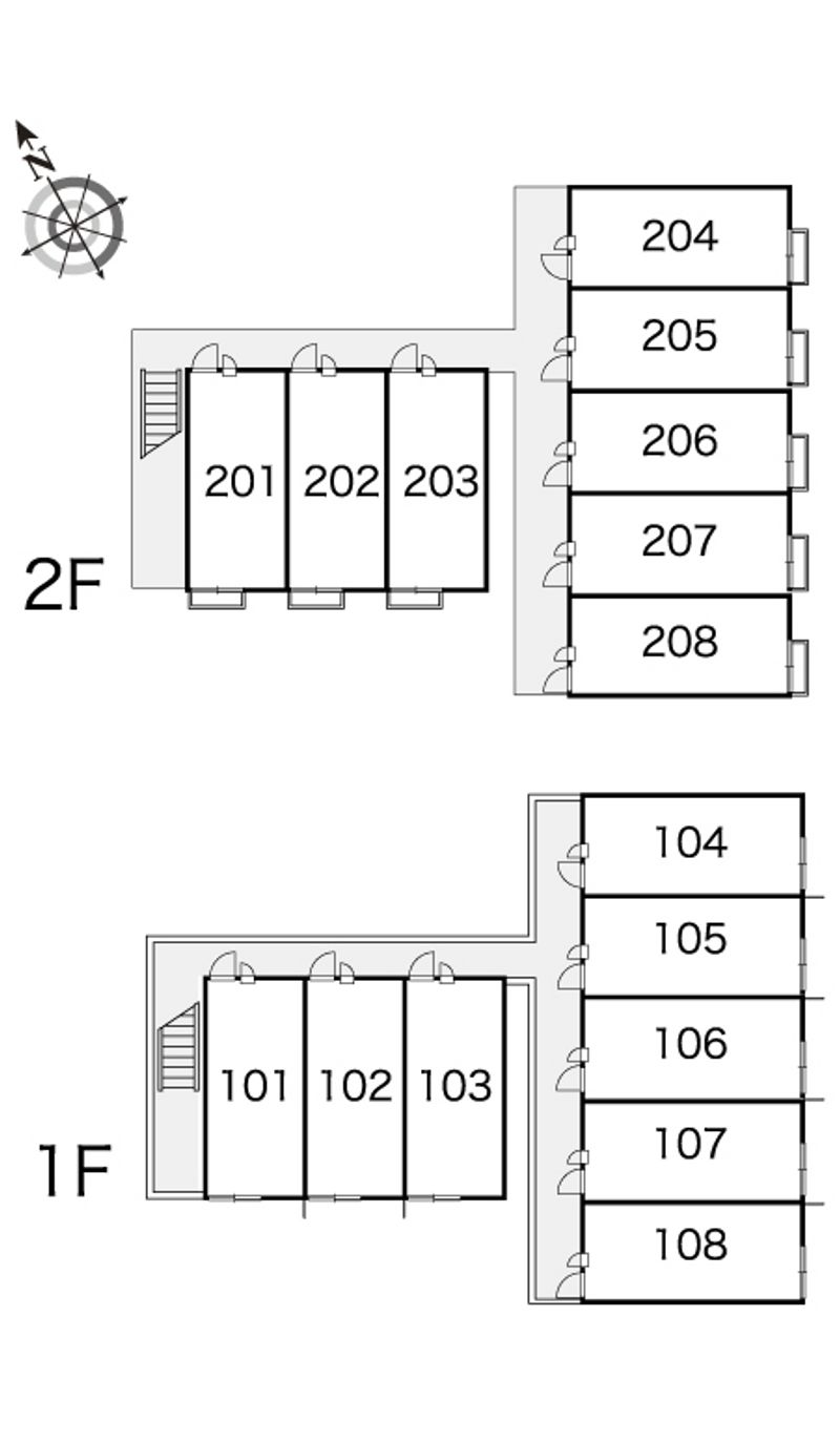 レオパレス松森台 間取配置図
