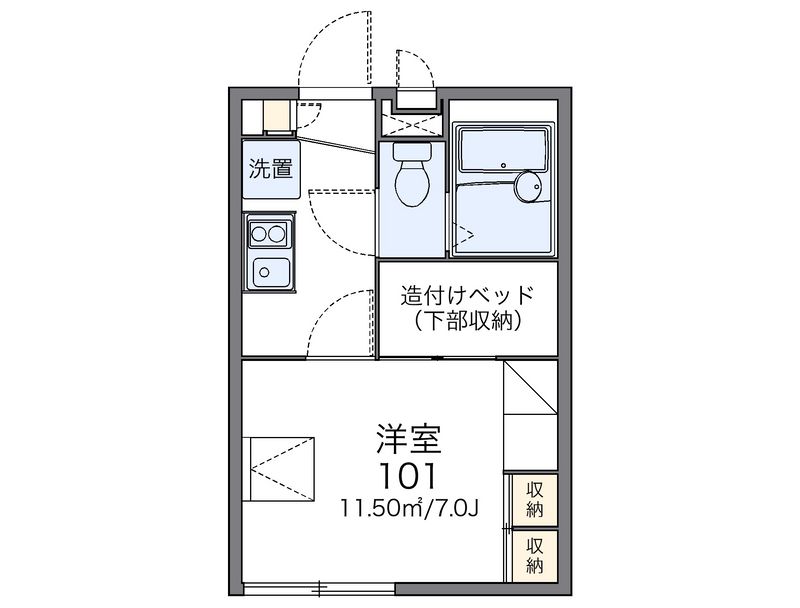 レオパレス幸福の花 間取図