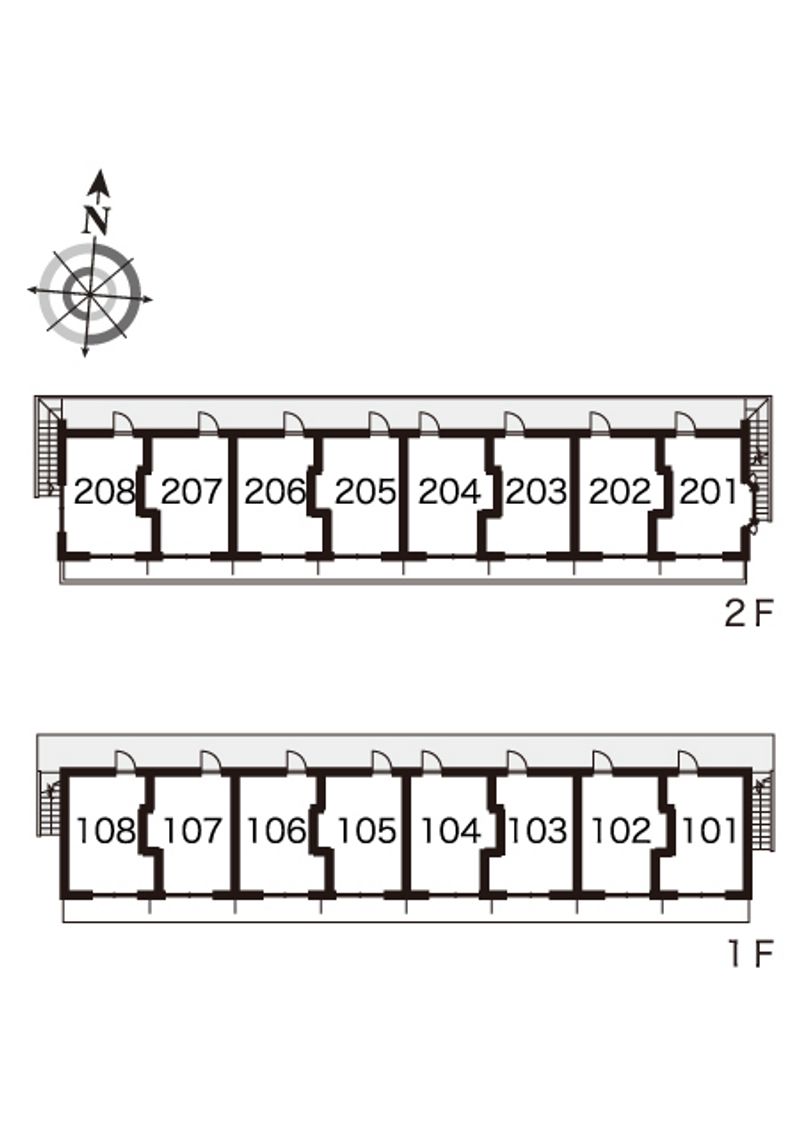 レオパレスオグラⅢ 間取り配置図