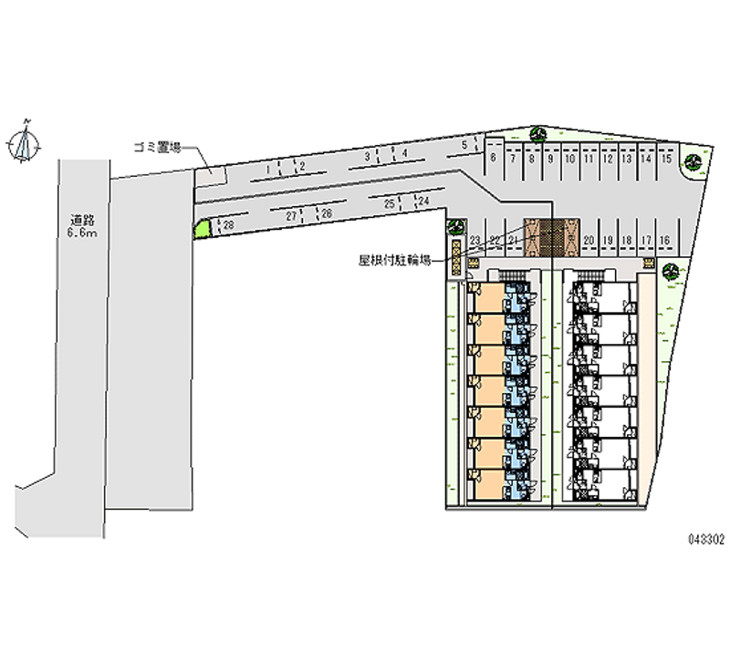 レオネクスト篠山おかのＢ 月極駐車場