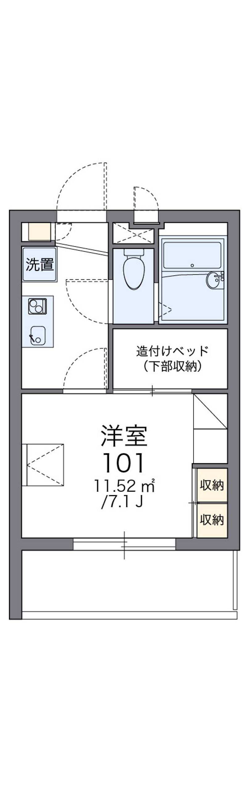 レオパレス綿新 間取図