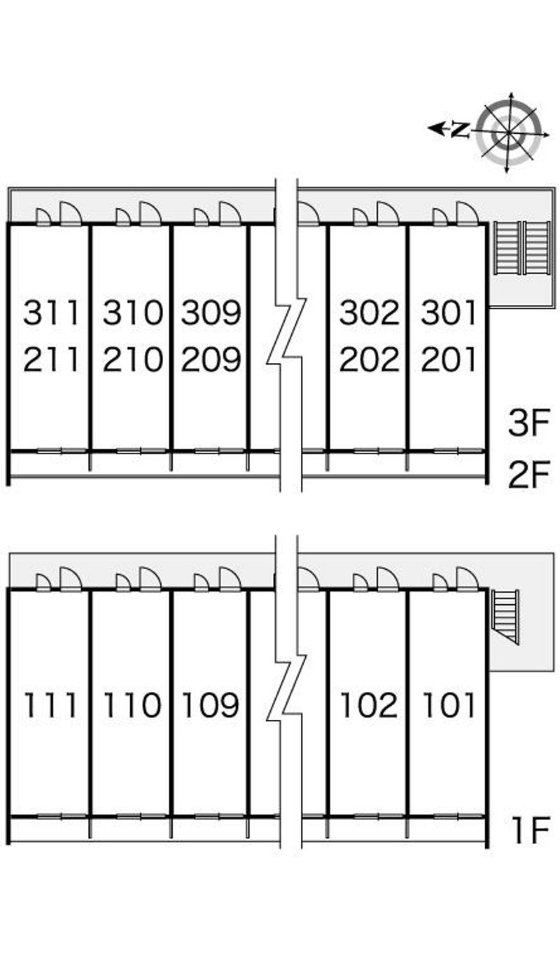 レオパレス仙港ＳＫⅢ 間取配置図