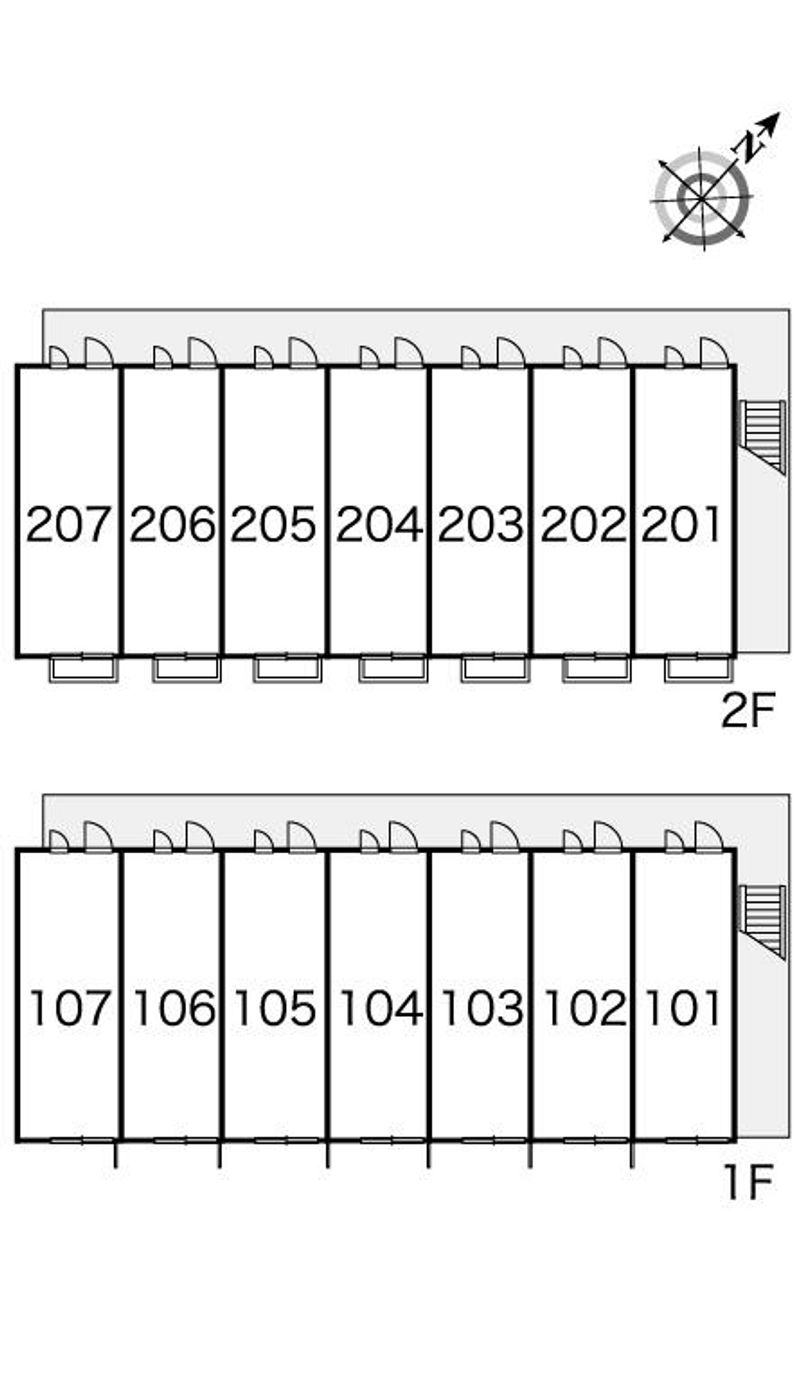 レオパレスもみじⅢ 間取配置図