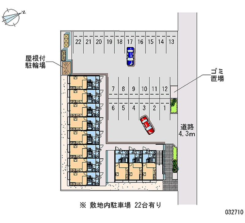 レオパレスサンマリン津 月極駐車場