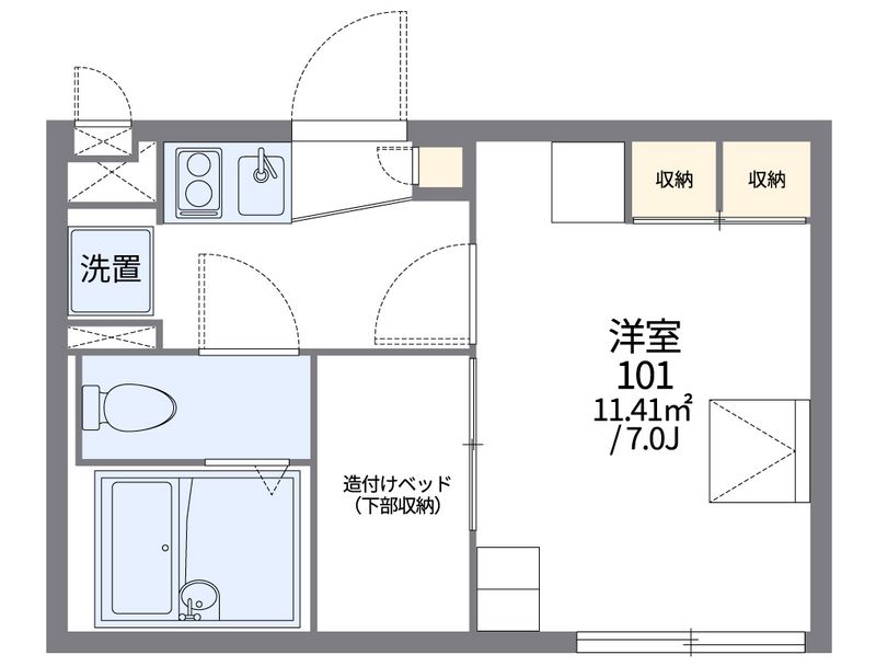 レオパレスＭａｈａｎａＣｒｅａ 間取図