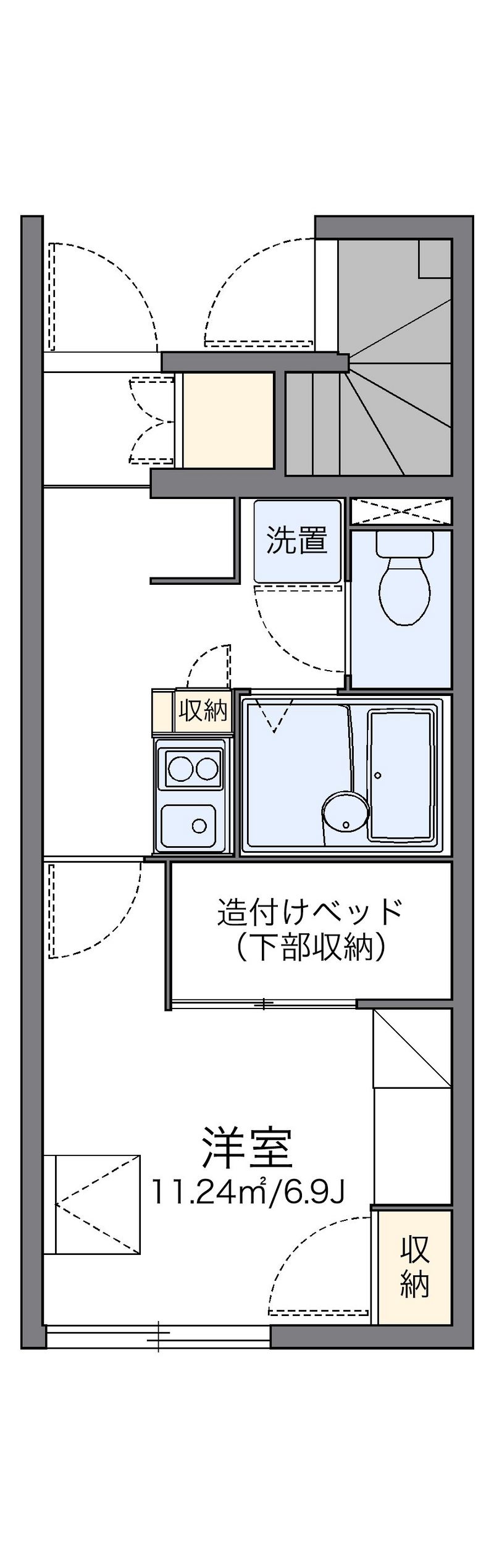 レオパレスフルール 間取図