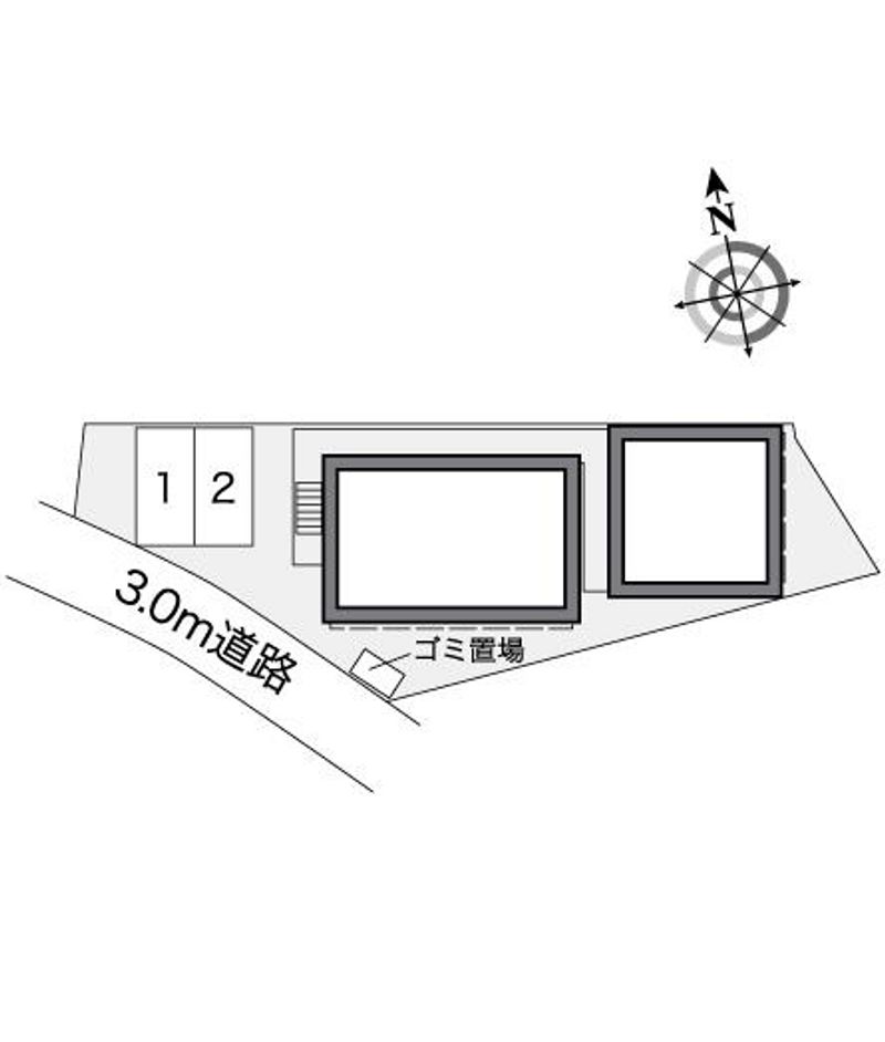 レオパレス水堂 配置図