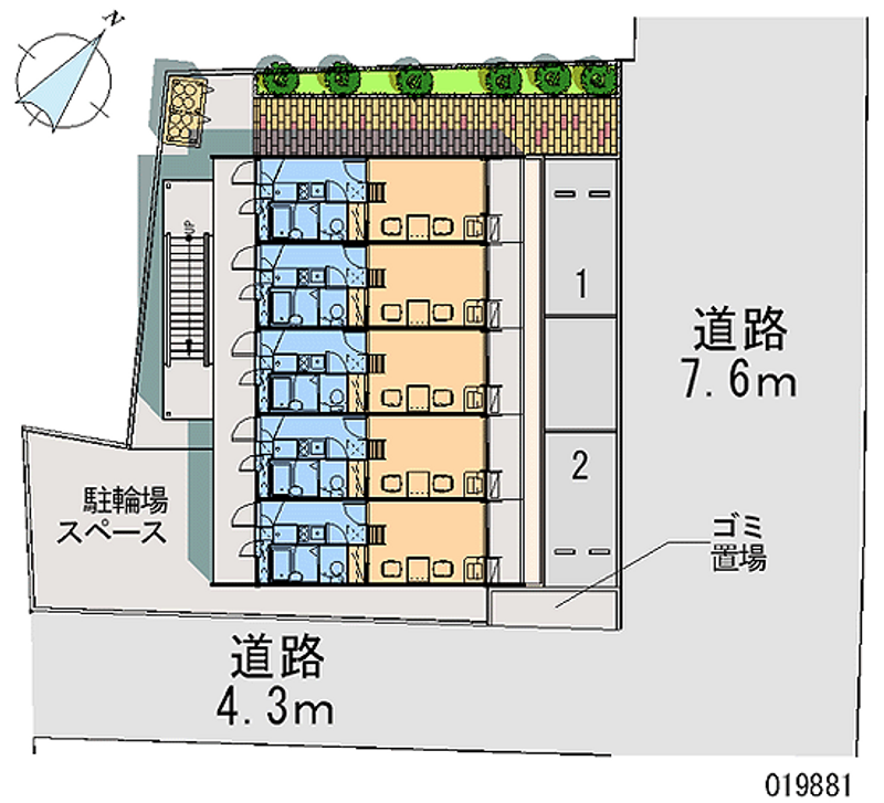 レオパレスＷＡＫＡＫＵＳＡ 区画図