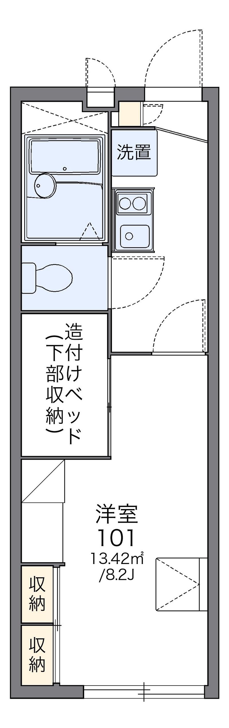 レオパレス八幡 間取図