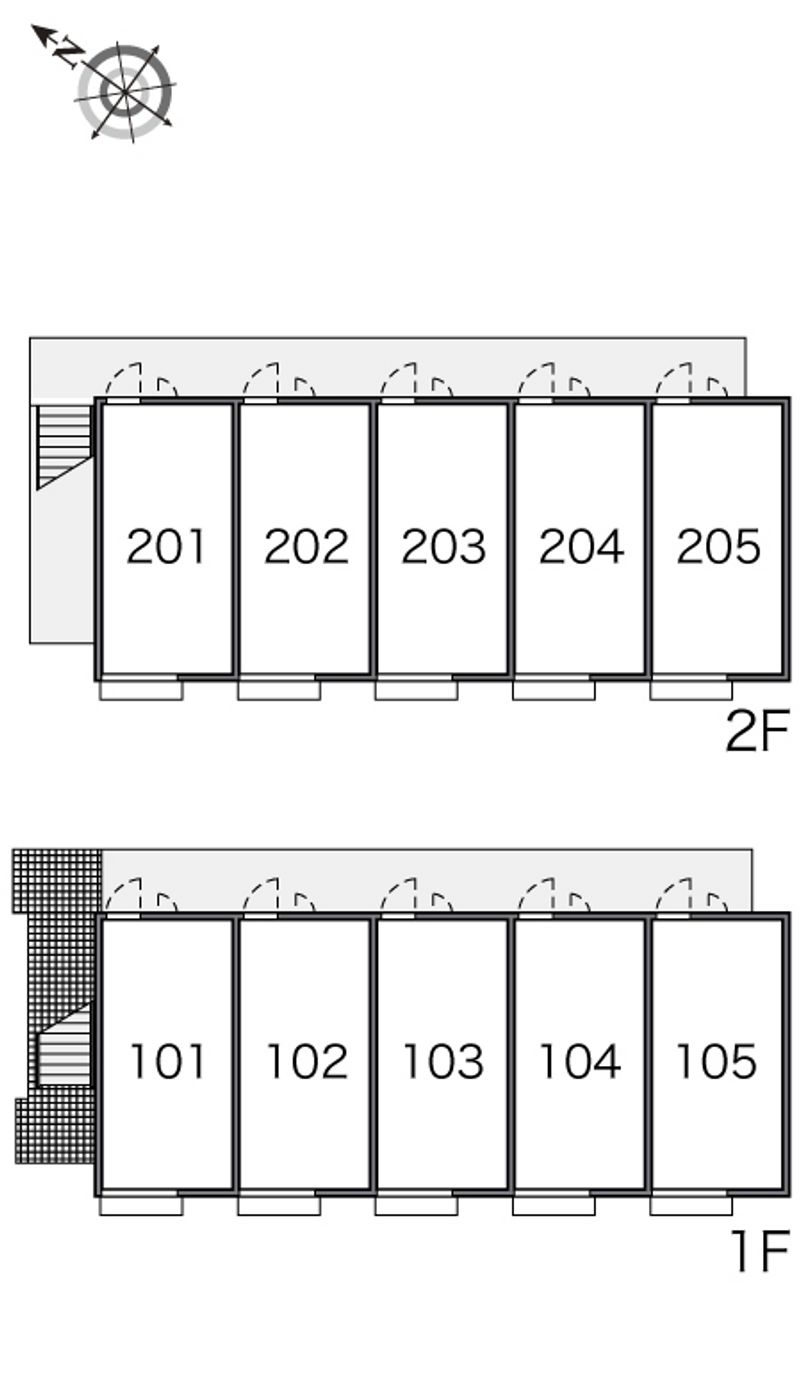 レオパレスプランドールＫＯＺＵ 間取配置図