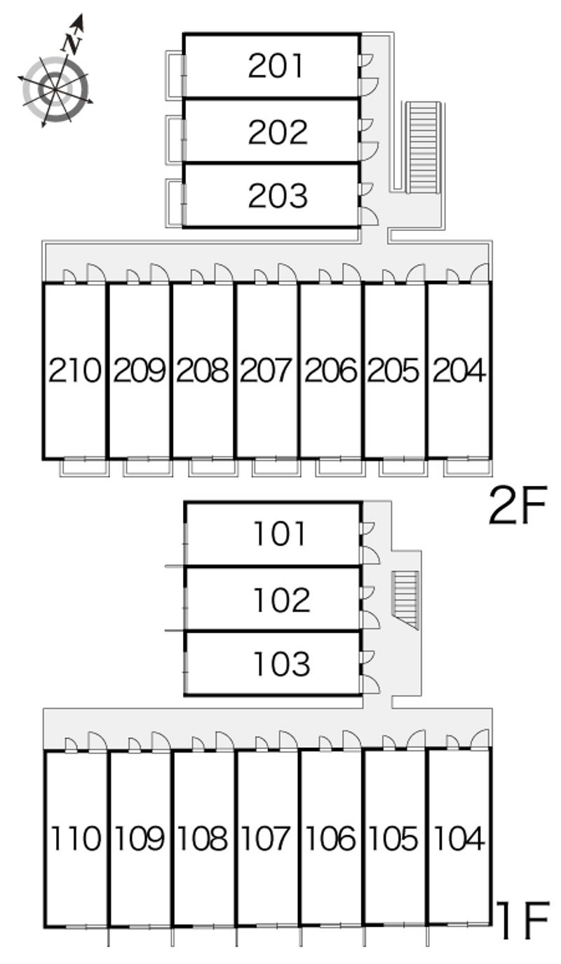 レオパレスミラクルパーク 間取配置図