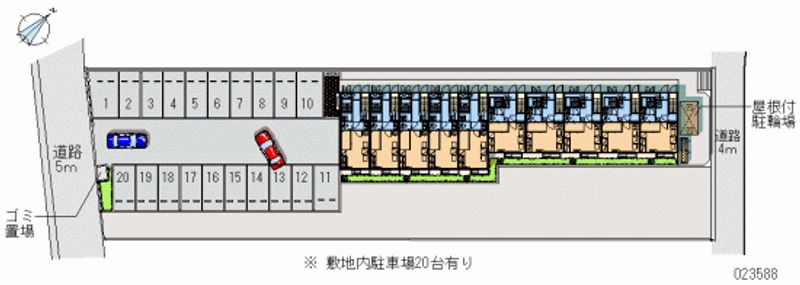 レオパレス梅李の郷 月極駐車場