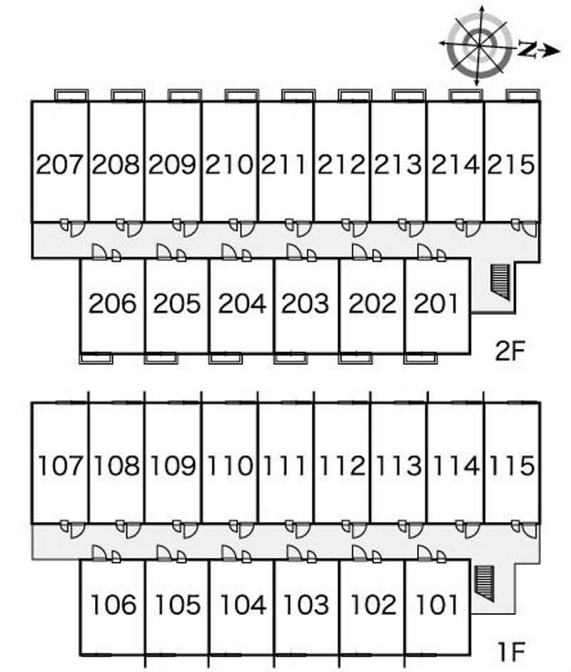 レオパレスフィオローナ 間取配置図