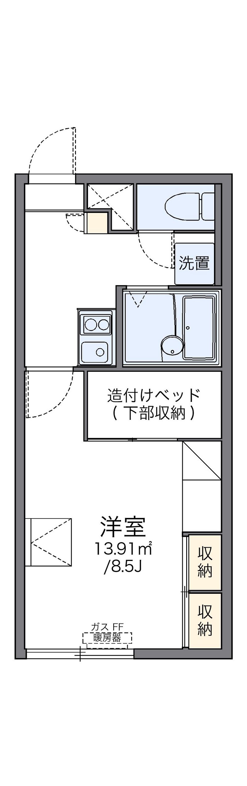 レオパレス大和スカイハイツ 間取図