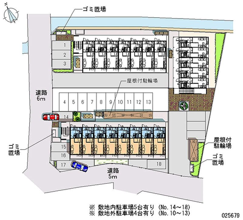 レオパレスアルモニ２番館 月極駐車場