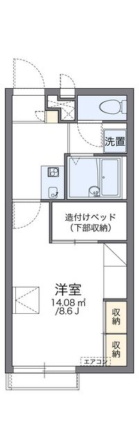 レオパレスプラサイド 間取り図