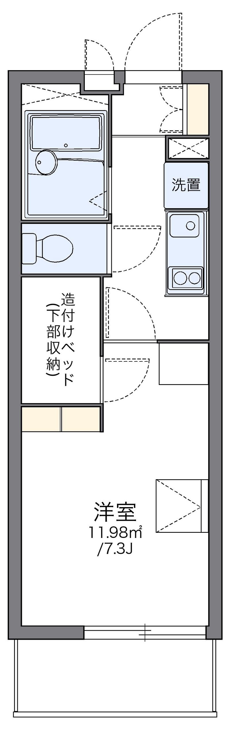 レオパレスハポネスⅢ 間取図