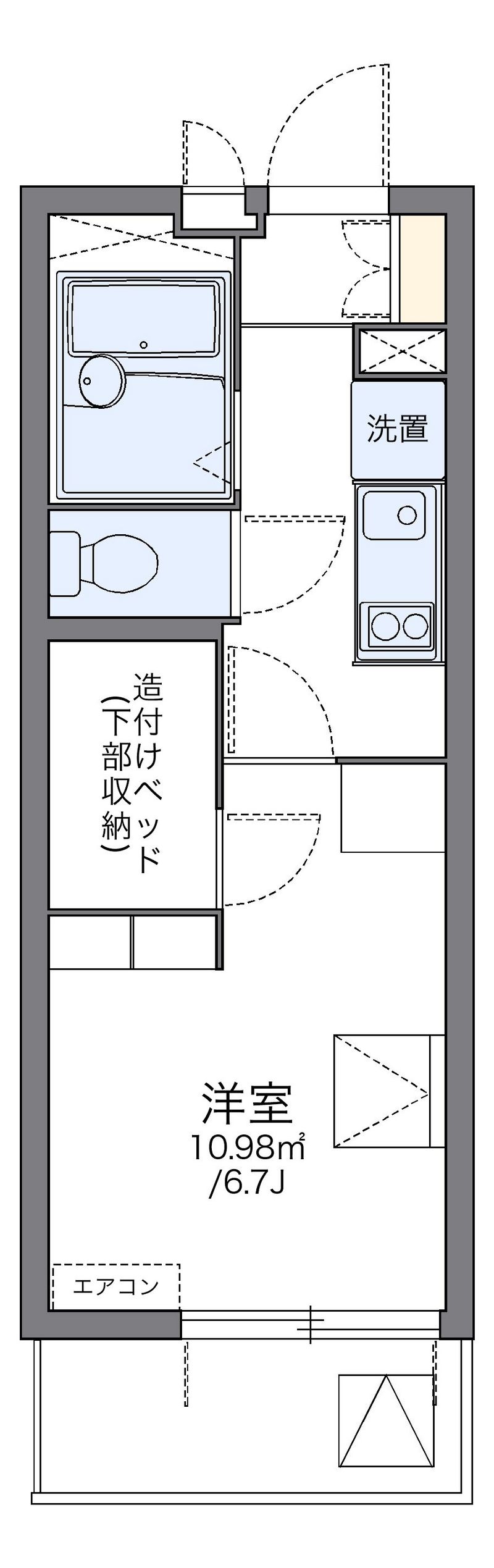 レオパレス伊勢吉 間取図