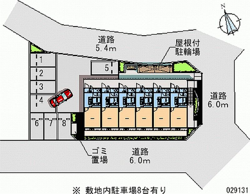 レオパレスウイングコートヤチヨ 月極駐車場