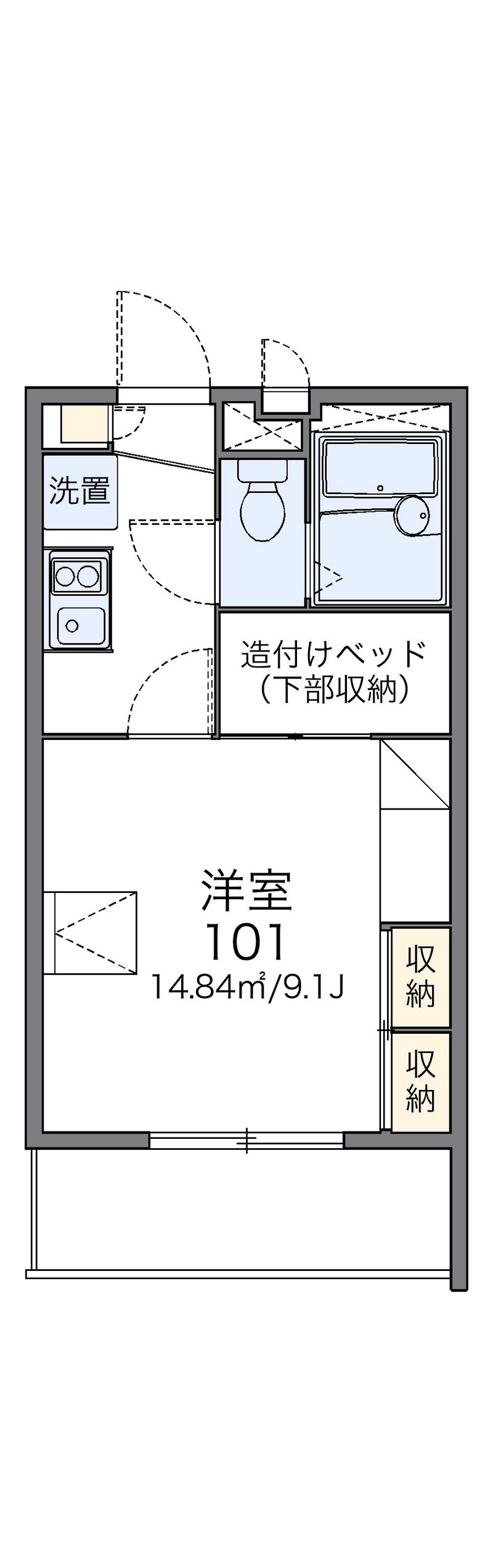 レオパレスヤマハ 間取図