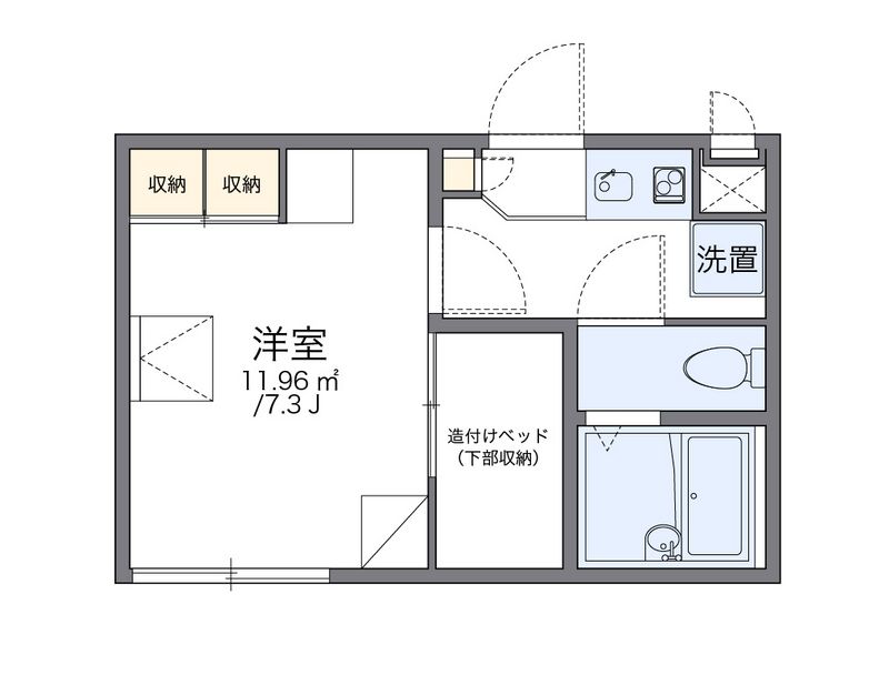 レオパレスももの花 間取図