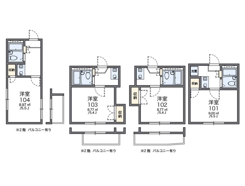 レオパレススプリーム三ッ沢 間取り