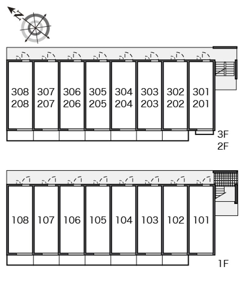 レオパレスＳＨＩＢＩＲＡＫＩ 間取配置図