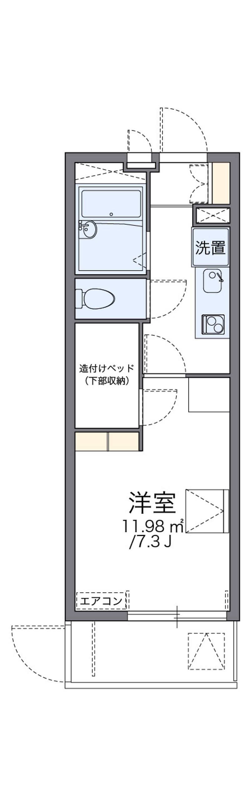 レオパレスハミング　バード 間取図