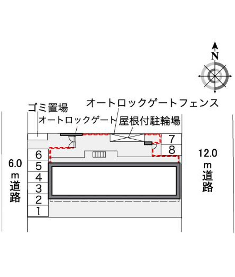 レオパレスミワノ　パーク 配置図