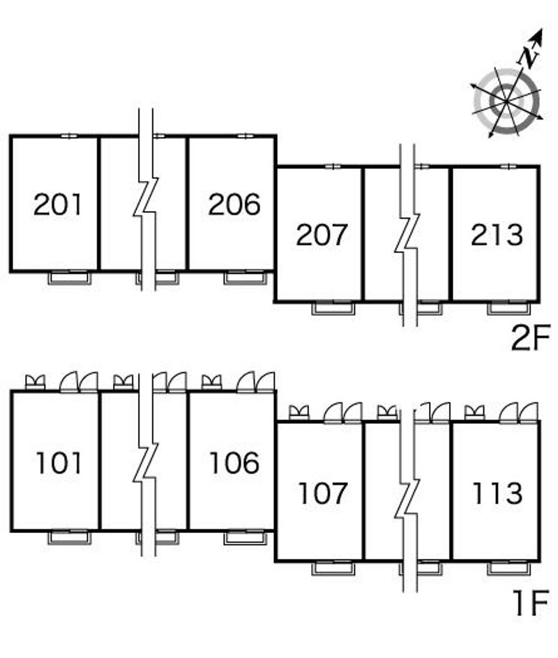 レオパレスニューロード 間取配置図