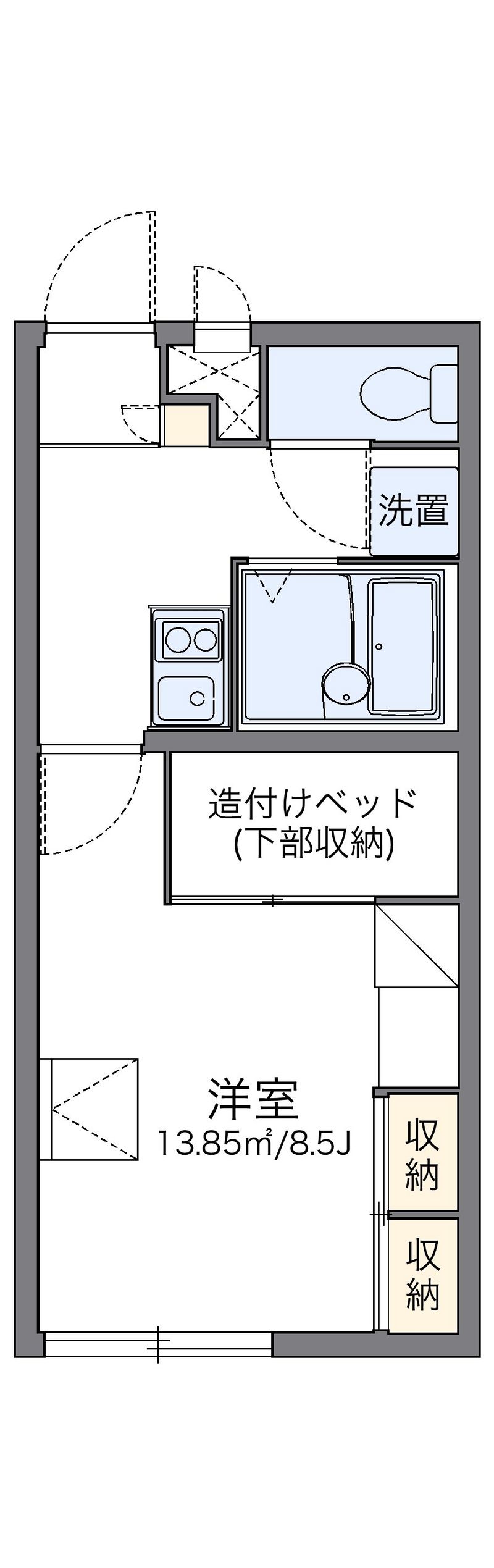 レオパレスアルカンシェル 間取図