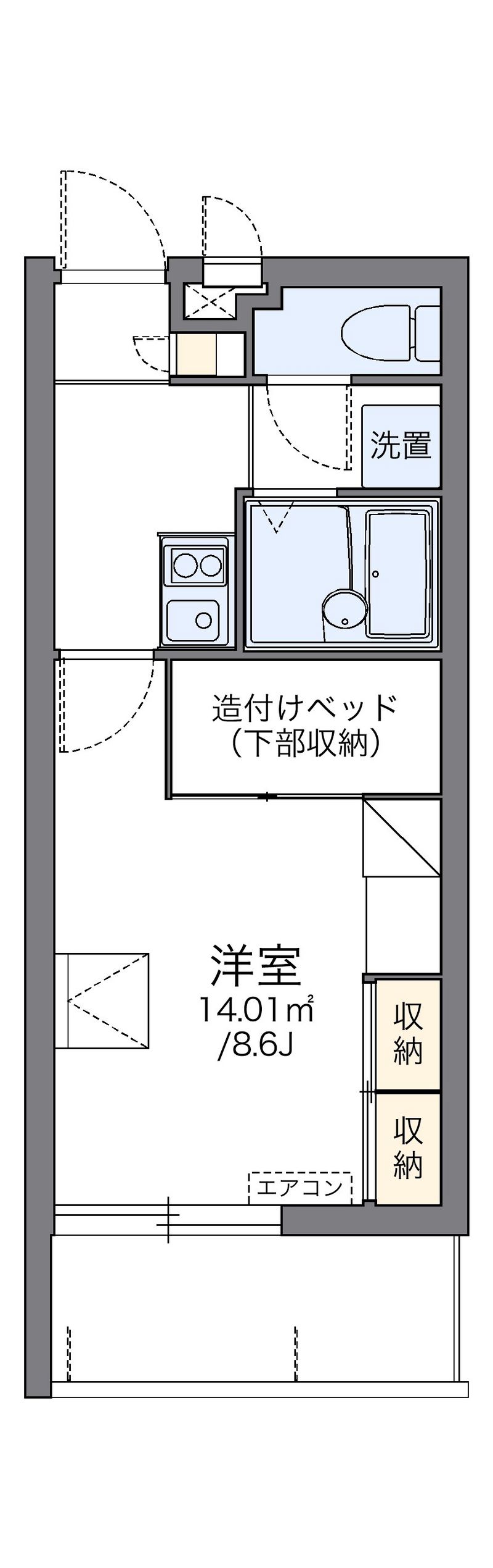 レオパレスＡＳＡＨＩ 間取図