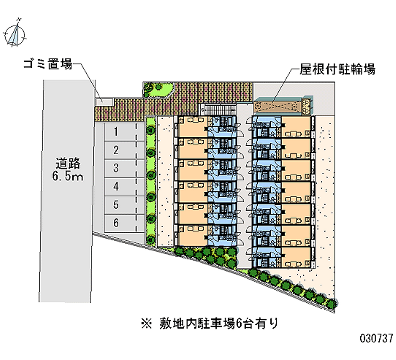 レオパレス三ツ沢上町 月極駐車場