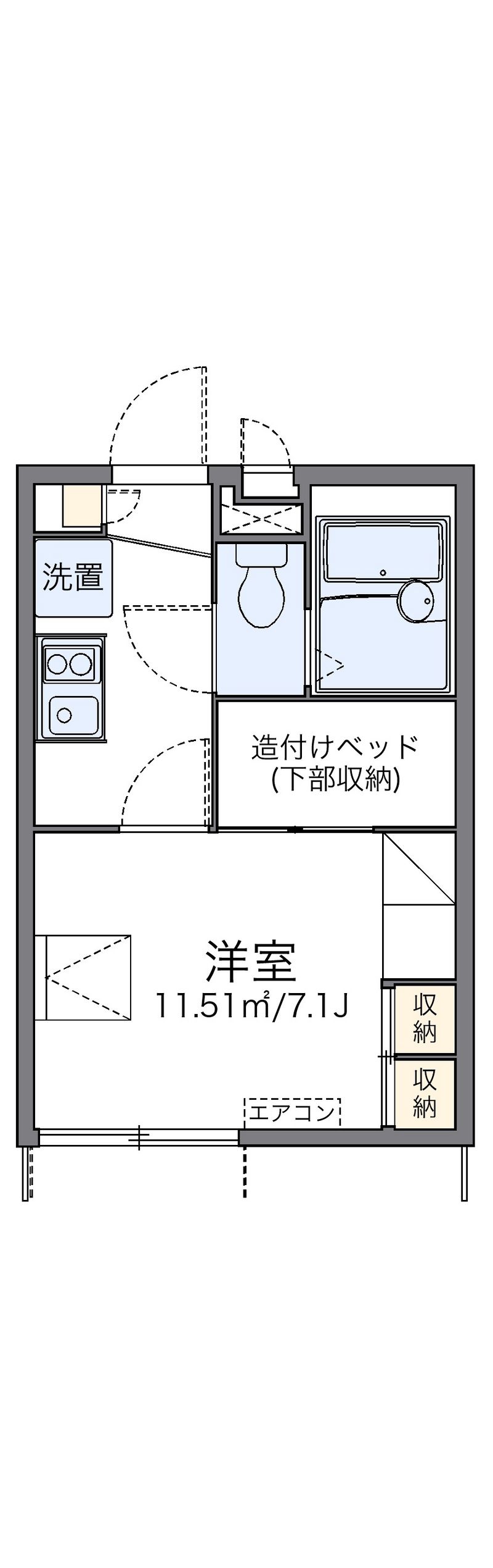 レオパレスストリームⅡ 間取図