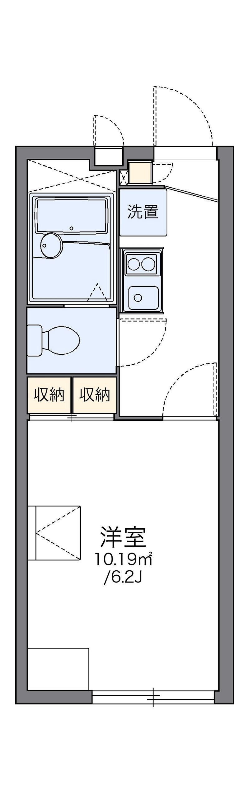 レオパレス湘南山手館Ｂ 間取図