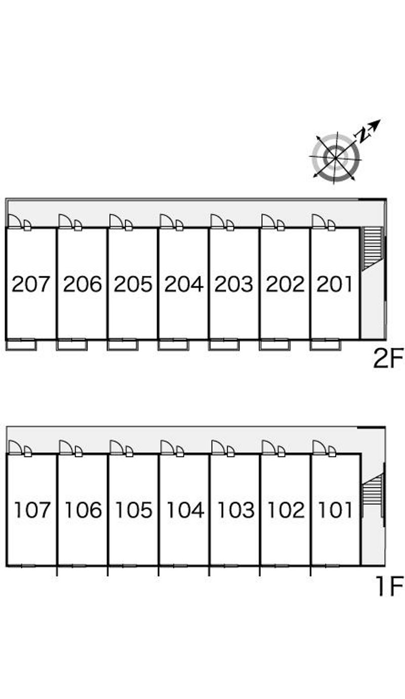 レオパレスオークス東金 間取配置図