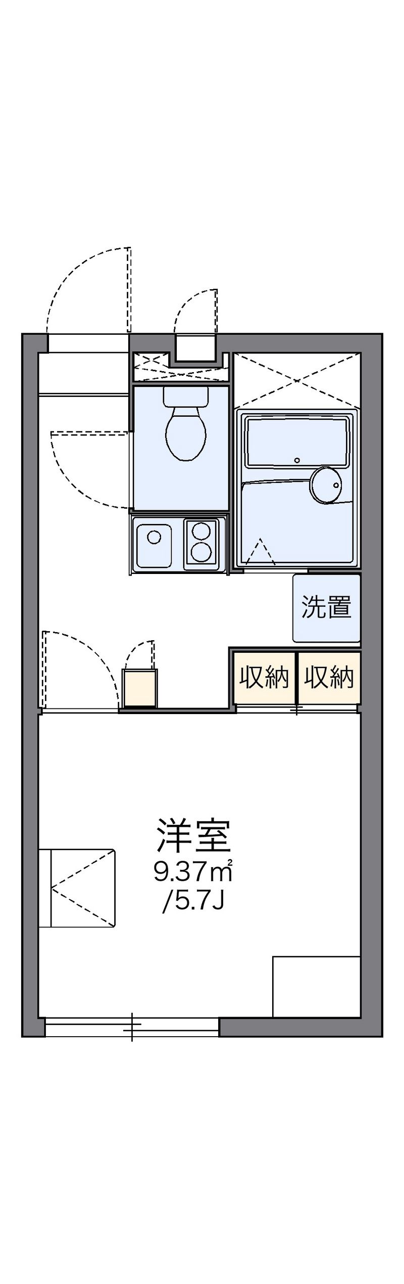 レオパレスパークハイム鷹合 間取図