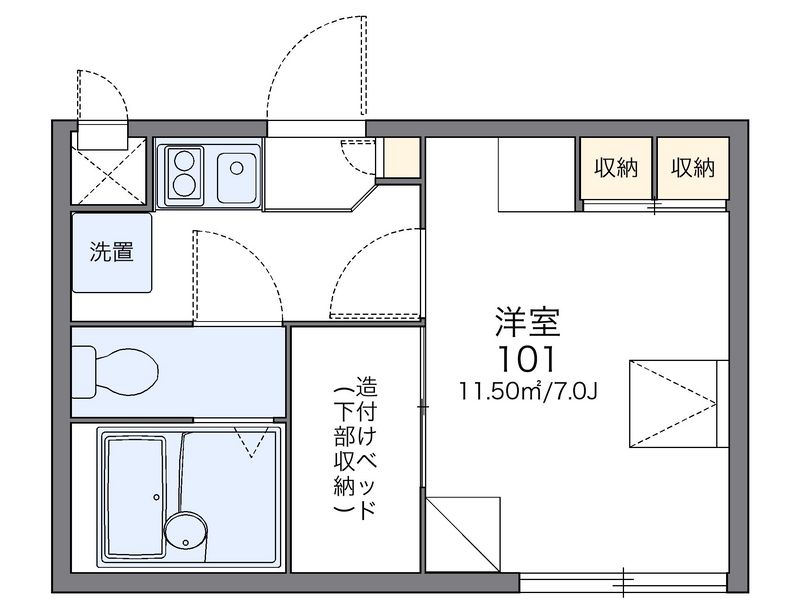 レオパレスファイナルコート 間取図