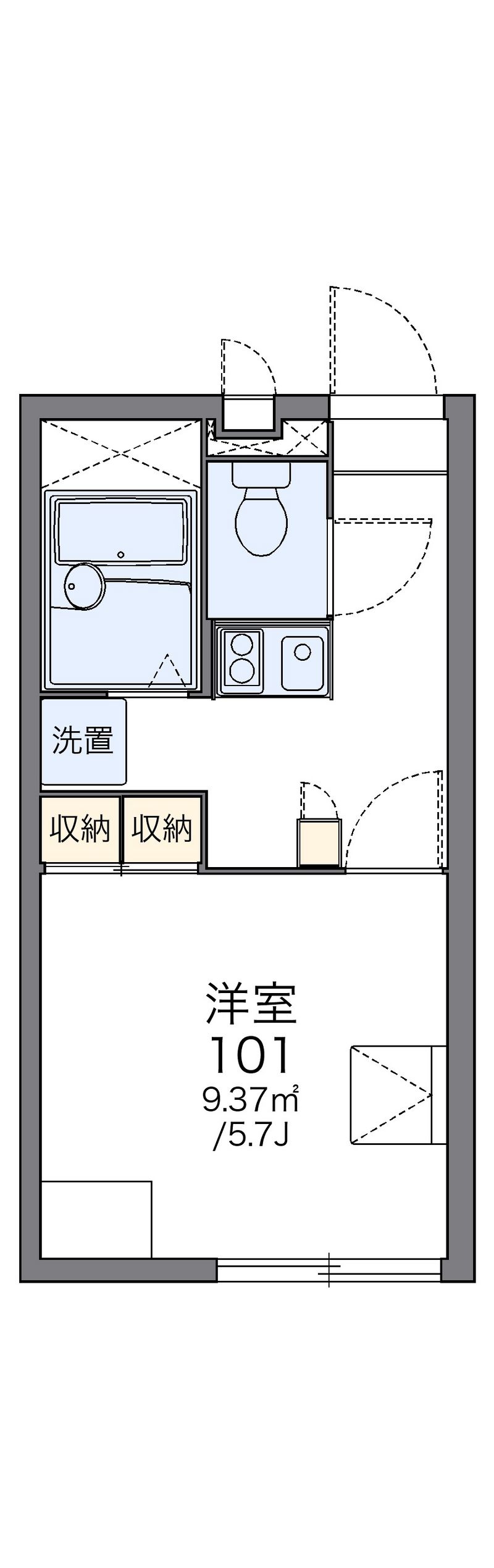 レオパレスｐａｔａｔａ 間取図