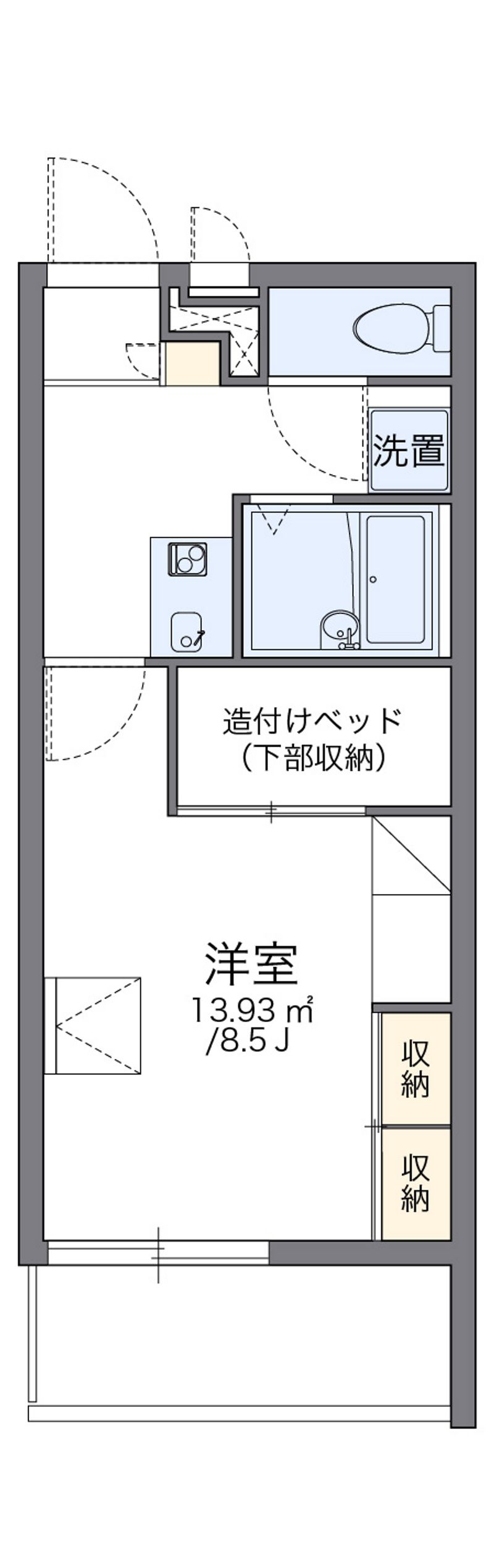 レオパレスグルーデテンポ 間取図