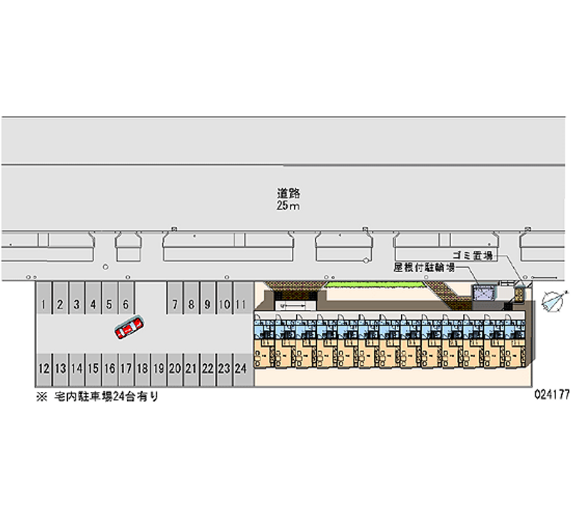 レオパレスドゥージェーム 月極駐車場