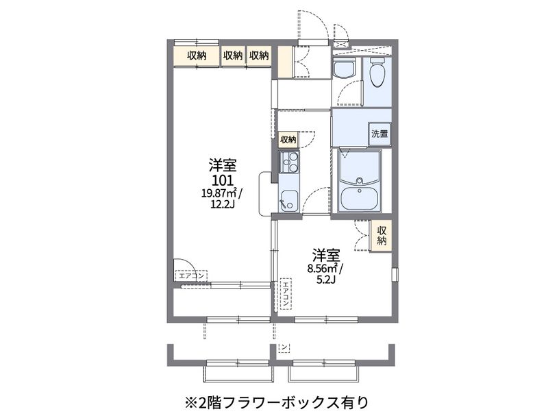 レオパレスオークガーデン 間取図