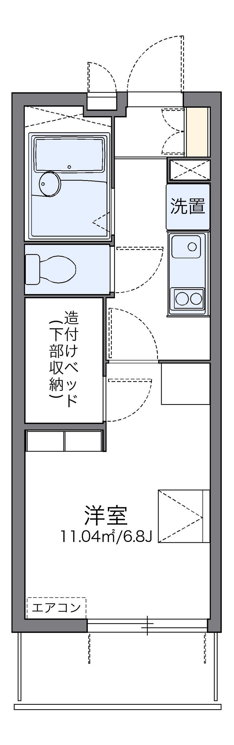 レオパレスＮＯＲＴＨＳＩＤＥⅡ 間取り