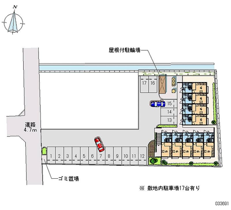 レオパレスウールジー 月極駐車場