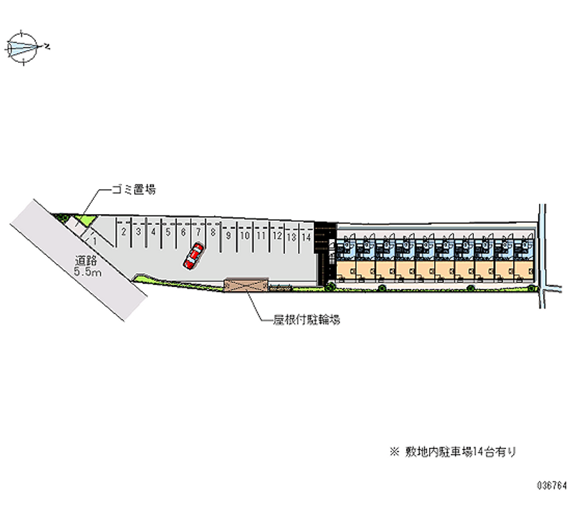 レオパレスブルーレイク唐崎 月極駐車場