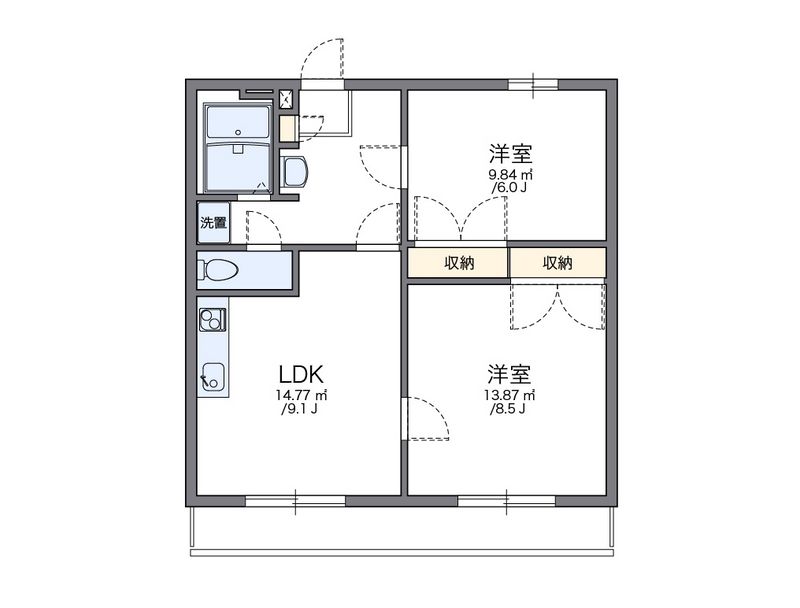 レオパレスエスポワールⅠ 間取図