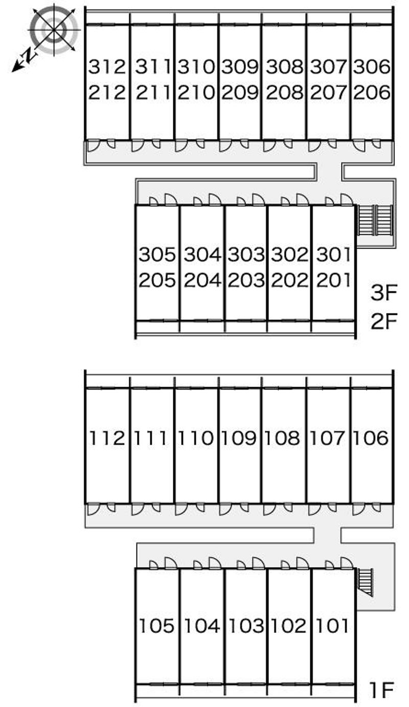 レオパレスベイ＆ジュニ 間取配置図